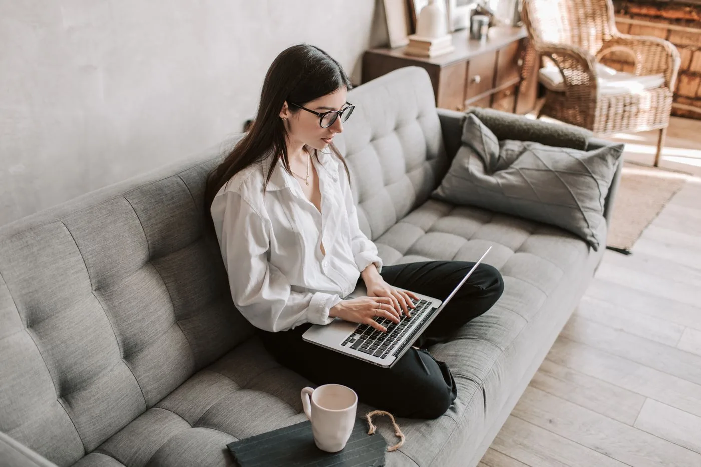 Starting freelance digital marketing — learner studying on a laptop at home